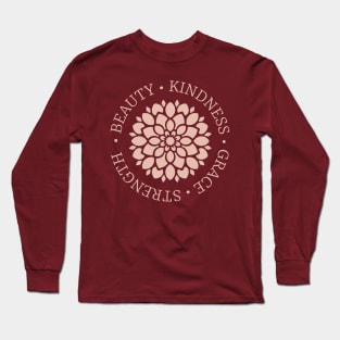 Dahlia Flower Meaning in Shell Long Sleeve T-Shirt